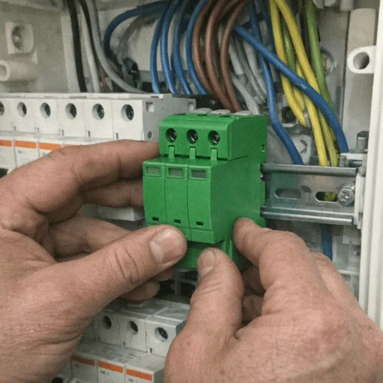 Installation von Schutzkomponenten im Verteilerschrank